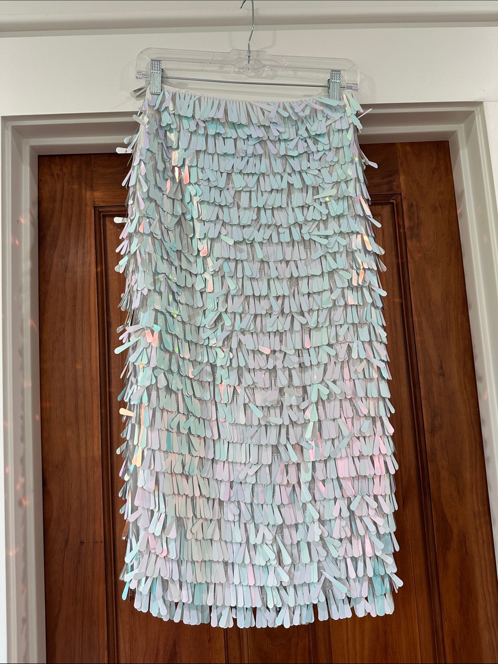 REVOLVE Iridescent Fringe Midi Skirt - Multi Pastel